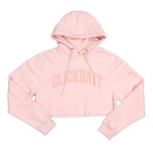 David Dobrik Limited Pink Cropped clickbait hoodie